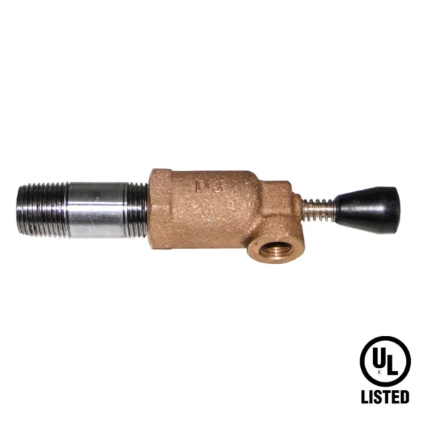 HD FIRE PROTECT Automatic Ball Drip Valve — manufacturer system image