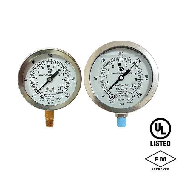 HD FIRE PROTECT Pressure Gauges — manufacturer system image