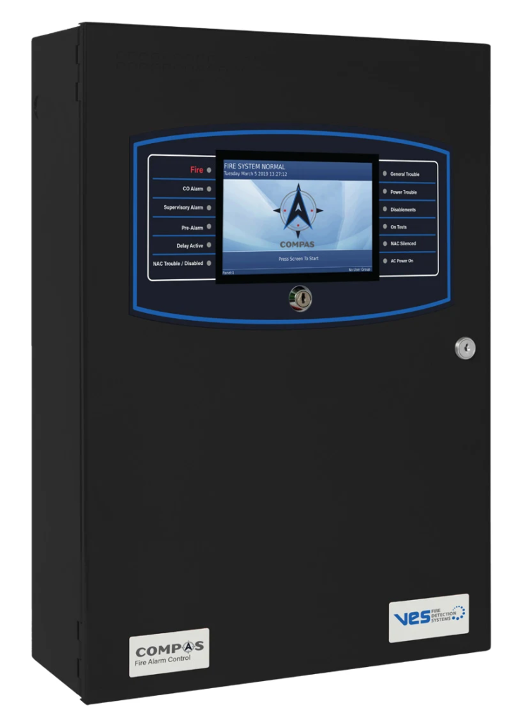 VES Compas Fire Alarm Control Panel — manufacturer system image
