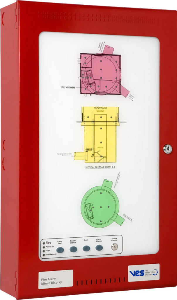 VES eMATRIX Configurable Floor Plan Mimic Annunciator — manufacturer system image