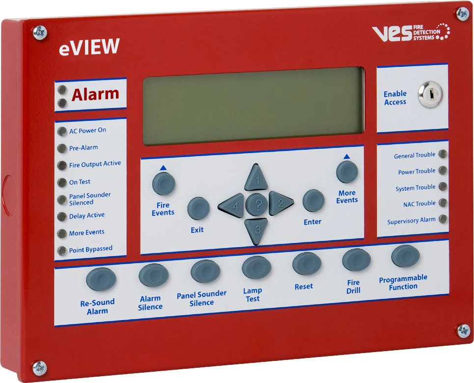 VES eVIEW Analog Addressable Serial Annunciator — manufacturer system image