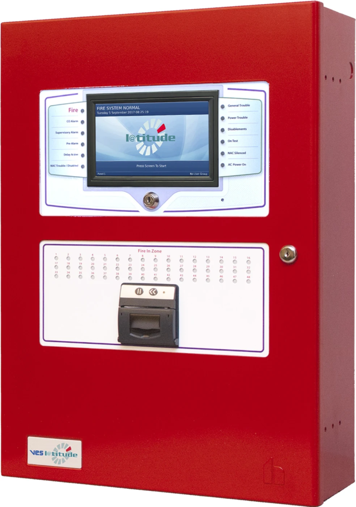 VES L@titude Fire Alarm Control Panel — manufacturer system image