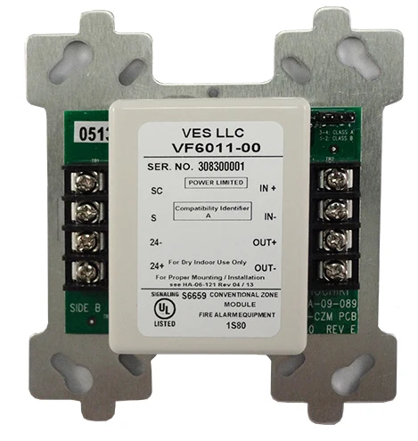VES VF6011 Conventional Zone Module — manufacturer system image